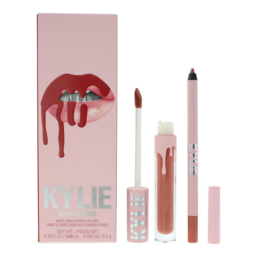 Kylie Cosmetics Matte Lip Kit - 801 Queen For Women 2 Pc 0.10oz Matte Liquid Lipstick, 0.039oz Lip Liner
