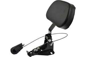 HCmotorku Motorcycle Adjustable Driver Backrest with Mounting Kit Fit for Harley Touring Street Glide Road Glide Road King Ul
