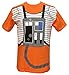STAR WARS I Am Luke Skywalker Flight Suit Mighty Fine Adult Costume T-Shirt (X-Large) Orange