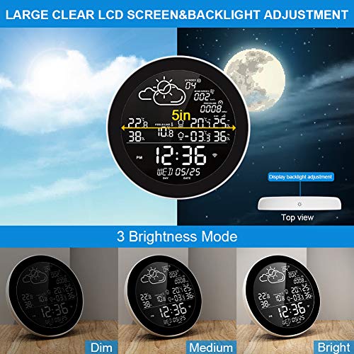 Delicacy WiFi Smart Weather Stations,Wireless Indoor Outdoor Digital Thermometer Hygrometer with Remote Sensor, Temperature Humidity Monitor and Alerts & Data Storage for Home, Greenhouse, Cellar