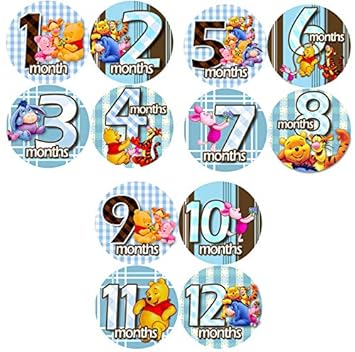 Amazon Com Body Para Bebe Pegatinas Mensuales Winnie Pooh Amigos Bebe Mes Onesie Pegatinas Baby Shower Regalo Photo De Ducha Pegatinas Photo Prop Por Onesiestickers Baby
