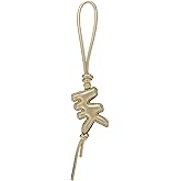 Michael Kors Leather MK Bubble Charm, Gold-Tone Hardware/Key Charm/Pale Gold