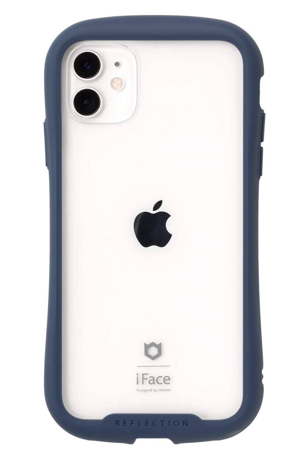 iFace Reflection iPhone 11 ケース クリア 強化ガラス (ネイビー)【アイフォン11 カバー アイフェイス 透明 耐衝撃 米国MIL規格取得 ストラップホール付き】商品画像