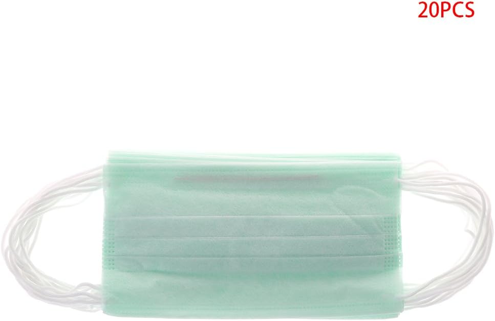 Xurgm 20 Pack Disposable Elastic Ear Loop Face Masks Breathable Dust Filter Masks Mouth Cover Masks