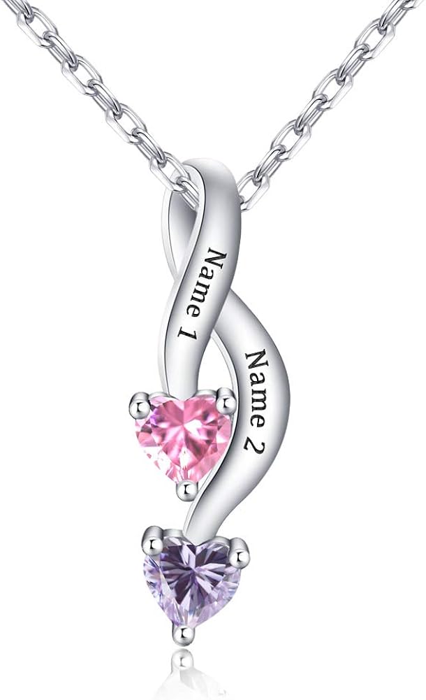 EVER2000 Personalisierte Namenskette 925 Silber/18K Gold/Rosegold