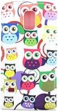 JUJEO Vertical Magnetic Flip Leather Cover Case for Samsung Galaxy S5 G900 - Cute Owl Groups - Non-Retail Packaging - Multi