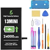 LL TRADER Battery Replacement for iPhone 13 Mini with Repair Kit | 24000 mAh High Capacity Replacement Battery for model A2481、A2626、A2629、A2630、A2628