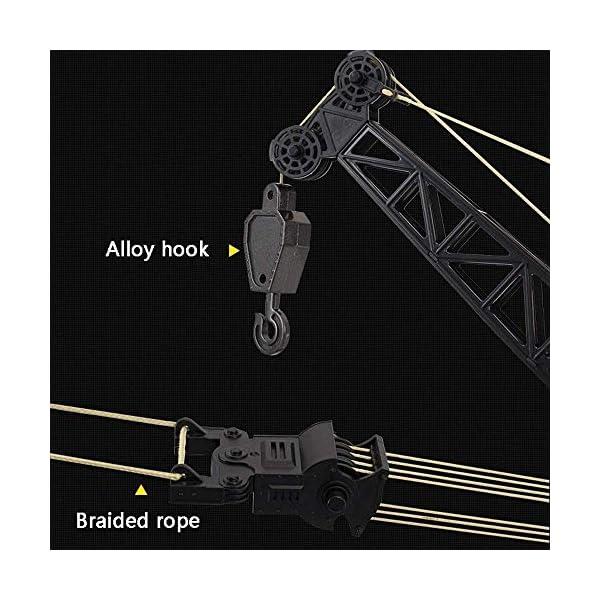 LKNJLL RC-Cars for Kinder, Fernbedienung Bagger Spielzeug Groß, Ingenieurwesen Fahrzeug Tower Crane Fernbedienung… – Bild 6