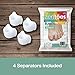 ZenToes Pack of 4 Toe Separators and Spreaders for Bunion, Overlapping Toes and Drift Pain Pads (White)thumb 1