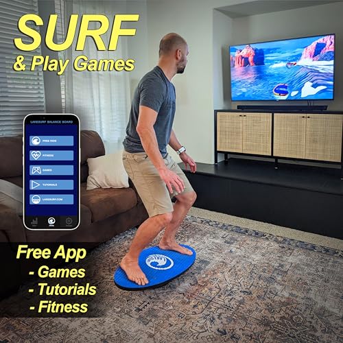 Wakesurf Balance Board by Lakesurf with Motion Tracking App & Phone