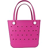 Juyeesm X Large Beach Bag, Oversized Rubber Beach Bag, Washable Open Tote Bag Durable Tote Travel Bags