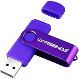 WANSENDA OTG USB Flash Drive 16GB 32GB 64GB 128GB 256GB USB Thumb Drive for Android Devices/PC/Tablet/Mac (16GB, Purple)