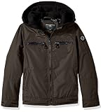 Urban Republic Boys' Big Ballistic Jacket Melange Sleeve, Olive 14/16