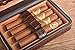 Volenx Travel Cigar Case, Travel Humidor Crocodile Leather Case for 4 Cigars