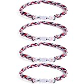 JEANUE 4 Pieces Baseball Necklaces for Boys,Three Braided Rope Tornado Sports Titanium Necklaces,Christmas Gifts Baseball Accessories Drip