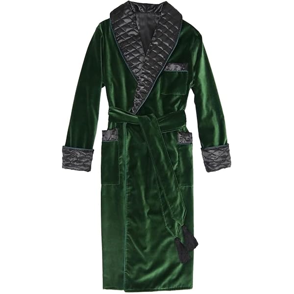green velvet dressing gown Les Touristes Velvet Dressing Gown - Swainston Green main image 1