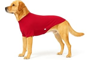 Premium Yoga-Fabric Dog T-Shirt – Breathable, Stretchy, Anti-Shedding Pet Clothes for All Seasons, Small to Large Dogs Red 2X