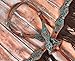 Showman Turquoise & Brown Floral Tooled Browband Headstall & Breast Collar Set w/Reins! New Horse TACK!thumb 1