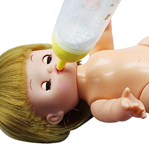 callm 2PC Magic Disappearing Milk and Juice Bottles Perfect Accessory for Baby Dolls (Multicolor)