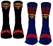 Superman Mens Real Deal Athletic Crew Socks 2 Pair Blue