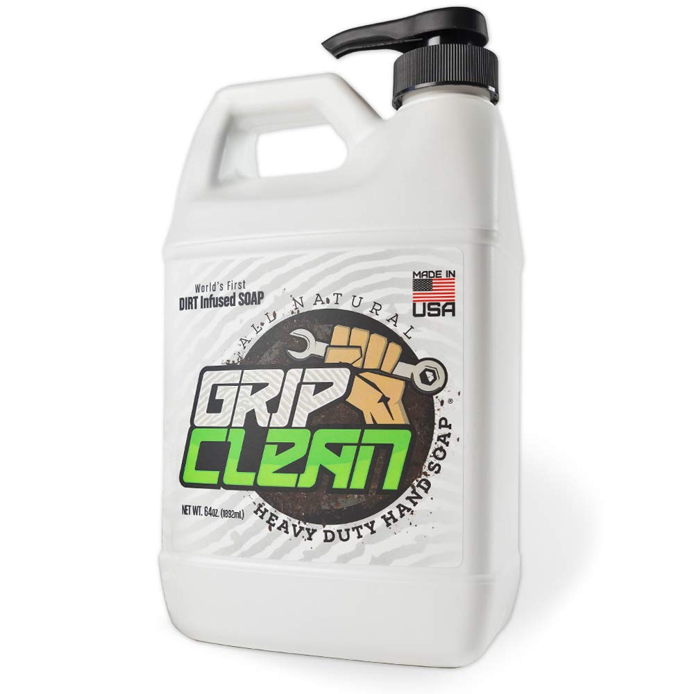 Grip Clean | Hand Cleaner for Auto Mechanics - Heavy Duty Pumice Soap, All Natural & Dirt Infused for Dry Hands