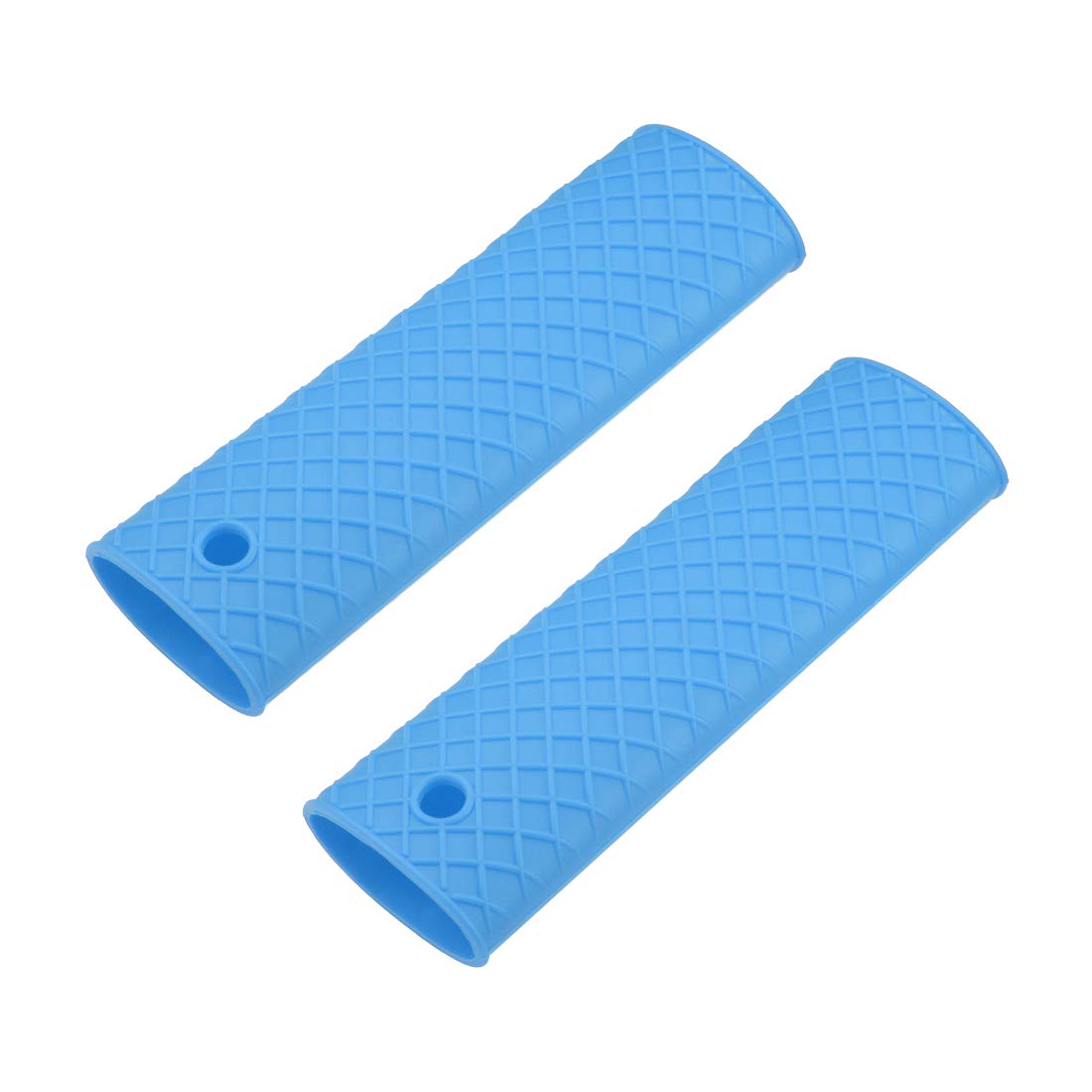 sourcing map Silicone Hot Handle Holder Sleeve, Pan Pot Handle Cover Blue 6.1-inch Long 2Pcs
