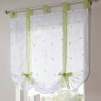 Buy Lnlyinl Green 80 140 Lnlyin Roman Embroidery Tie Up Window