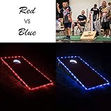 Blinngo Cornhole Board Lights, Waterproof LED Cornhole Lights, Cornhole Toss Game Set fit for Standard Cornhole Boards(4ft x 2ft)