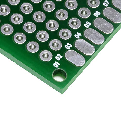 LampVPath (Pack of 4) PCB Prototype Board, Double Sided PCB Proto Board for DIY Solder Breadboard, 5cm X 7cm(1.969" X 2.756") Universal Printed Circuit Board - Thumbnail 2