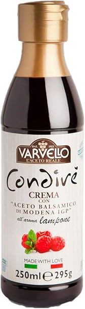 Amazon Co Jp Varvello バルサミコクリーム ラズベリー バルサミコ酢とグレープマストのラズベリー風味のバルサミコクリーム アイス にもヨーグルトにも 幸せな味に変える不思議なバルサミコクリーム Food Beverage Alcohol