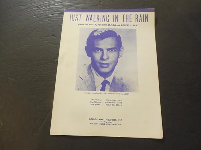Just Walking In The Rain Sheet Music Recorded By Johnny Ray 1953