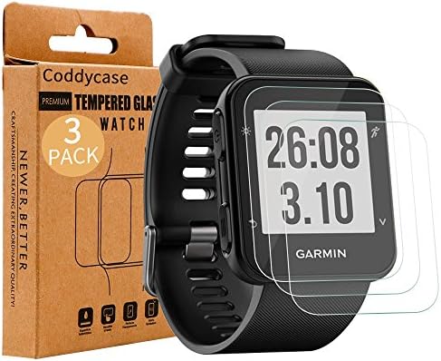 Garmin Forerunner 35 Screen Protector, [ 3-Pack] Coddycase Tempered Glass Screen Protector for Garmin Forerunner 35, High Definition, 9H Hardness, 0.25 mm,Garmin Forerunner 35 Tempered Glass