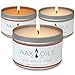 Wax and Oils Soy Wax Aromatherapy Scented Candles (Hot Apple Cider, Pumpkin, Black Amber Plum) 8 Ounces. 3 Packthumb 3