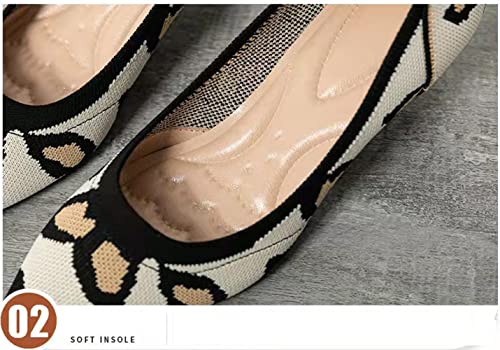 XINMEIDA Women\'s Knitted Pointed high Heels Fashion Leisure Lefu Shoes