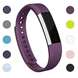 iGK Replacement Bands Compatible for Fitbit Alta and Fitbit Alta HR, Newest Adjustable Sport Strap Smartwatch Fitness Wristbands with Metal Clasp Purple Large