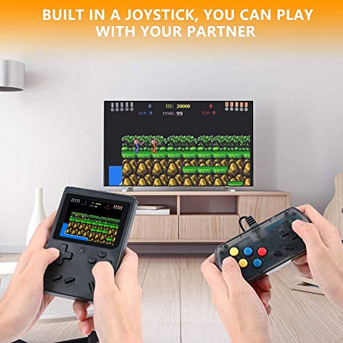 LINGSFIRE Handheld Game Console, 168 Classic Games Retro Video Game Console for Kids Boys and Adults, Comes with Extra Joystick, AV Cable for TV - Thumbnail 3