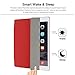 BESDATA Ultra Thin Magnetic Smart Cover [Auto Wake/Sleep Function] & Translucent Back Case for Apple iPad 2 / iPad 3 (The iPad) / iPad 4 (iPad with Retina Display) + Screen Protector + Cleaning Cloth + Stylus (Red)