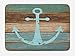 Ambesonne Anchor Bath Mat, Timeworn Marine on Weathered Wooden Planks Rustic Nautical Theme Pattern, Plush Bathroom Decor Mat with Non Slip Backing, 30.2