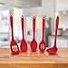 Sorbus Silicone Kitchen Utensil Set in Solid Coating-Dishwasher Safe (5-Piece)