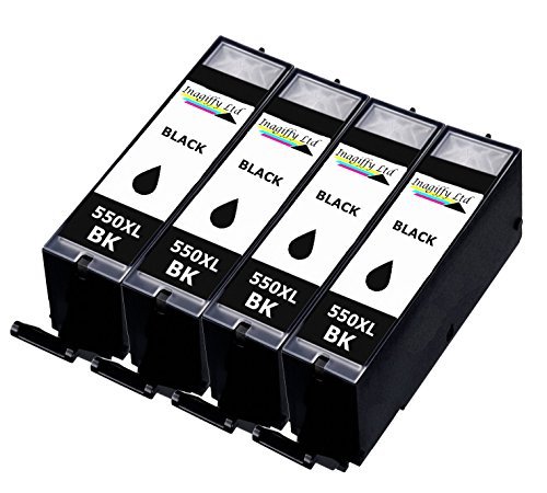 InaGiffy 4XL Compatible Ink Cartridge Replacement For Canon CLI-551XL PGI-550XL Pixma MG5450 MG5550 MG5650 MG6350 MG6450 MG6600 MG6650 MX925 MX725 MG7150 MG7550 iP7250 iP7200 iP8750 iX6850 Printer 4B
