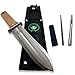 Hedge Hunter Hori Hori Garden Knife+Diamond Sharpening Rod+Whetstone Heavy Duty Nylon Sheath with Belt Clip Saw Toothed Blade
