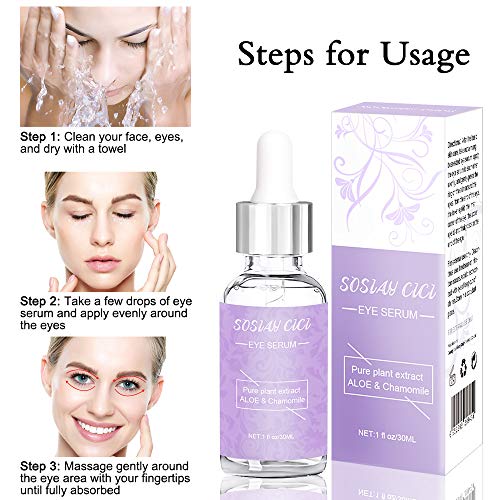 Under Eye Serum, Eye Wrinkle Serum for Dark Circles & Puffiness, Reduce Eye Bags, Crow's Feet