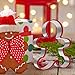 FASAKA 3pcs Gingerbread Man Cookie Cutters Set Gingerbread Boy Shape Mould with Red Environmental PVC