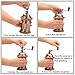 3E Home Manual Canister Stainless steel Burr Coffee Mill Grinder, Stainless Steel Top, and Antique Copper Body
