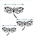3 Dragonflies - Large Dragonfly Approx 12 x 8 inches - This is NOT Vinyl Decal or Peel Stick - 1/16 inch Thick matboard - Easily Tak-it-Up with Plasti-Tak provided Removable Paintable Wall Décor