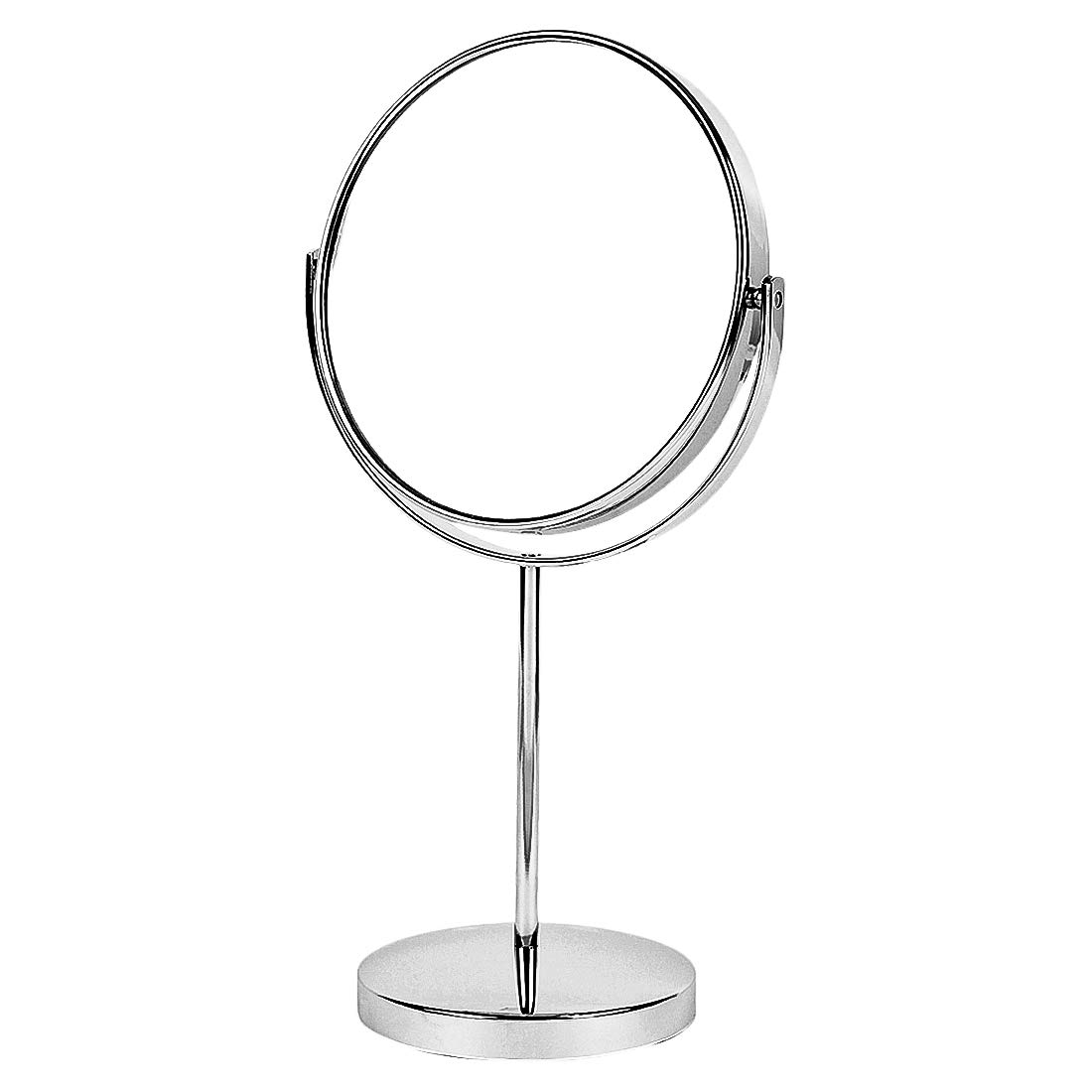 Buy MINISO Doublesided Makeup Mirror Glass Iron Round Tabletop Vanity Mirror, 6", Silver Online