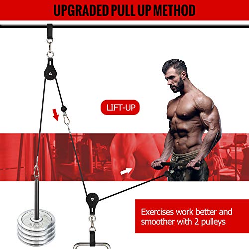 BOXERPOINT Complete Pulley System Gym for Home 2 Pulleys with More