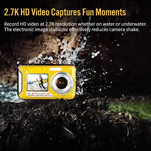 Underwater Camera Camcorder for Snorkeling Full HD 2.7K 48.0 MP