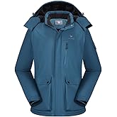 CAMEL CROWN Men's Waterproof Ski Jackets Winter Coats Snow Jacket Adjustable Fleece Windbreaker Windproof Outdoor RainJackets