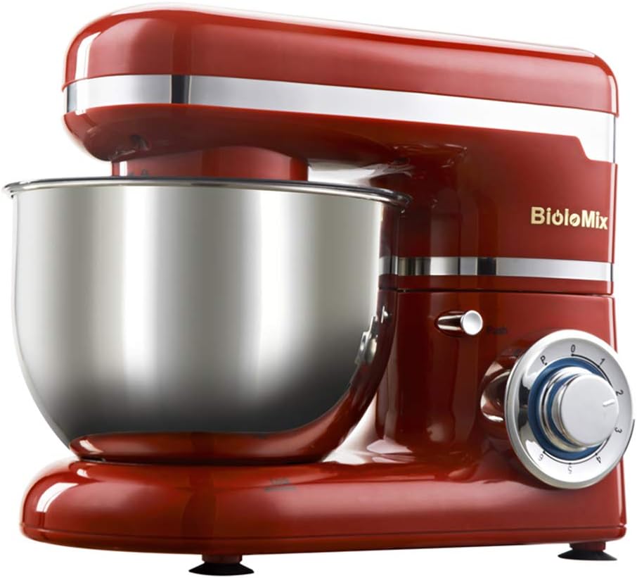 DOLPHINEGG Versatile Stand Mixer 1200W 4L Stainless Steel Bowl 6-Speed Kitchen Food Stand Mixer Cream Egg Whisk Blender Cake Dough Bread Mixer Maker Machine
